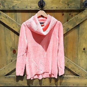 SPENSE KNIT COWL SWEATER PEACHY PINK SIZE SMALL